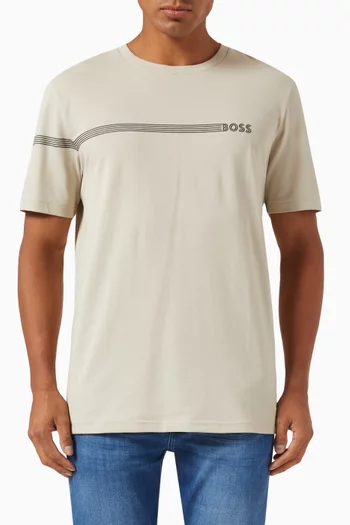 Logo T-shirt in Cotton-blend piqué