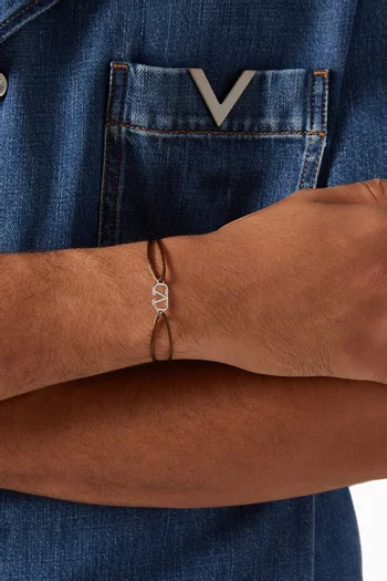 Valentino Garavani VLogo Signature Bracelet in Cotton