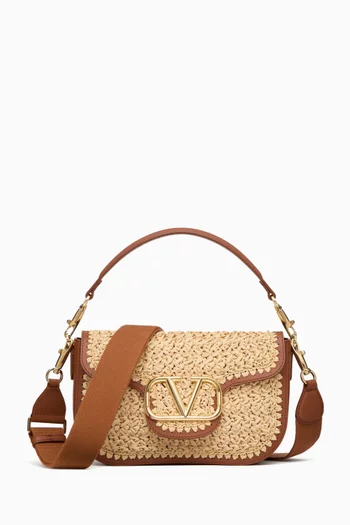 Valentino Garavani Alltime Shoulder Bag in Raffia