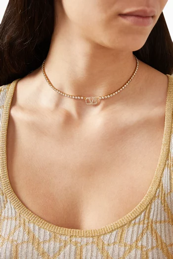 Valentino Garavani VLOGO Signature Swarovski Necklace