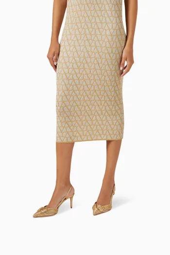 Valentino Garavani VLOGO Cornely 80 Slingback Pumps in Laminated Leather