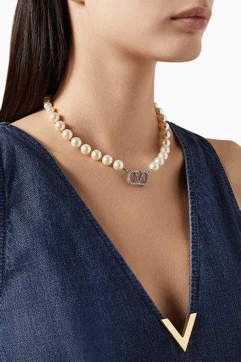 Valentino Garavani VLogo Signature Pearl Necklace