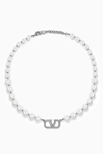Valentino Garavani VLogo Signature Pearl Necklace
