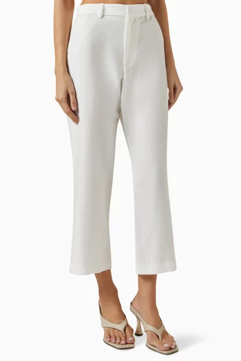 Cropped Chino Pants in Twill