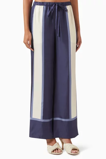 Dazed Elasticated-waist Pants in Silk Twill