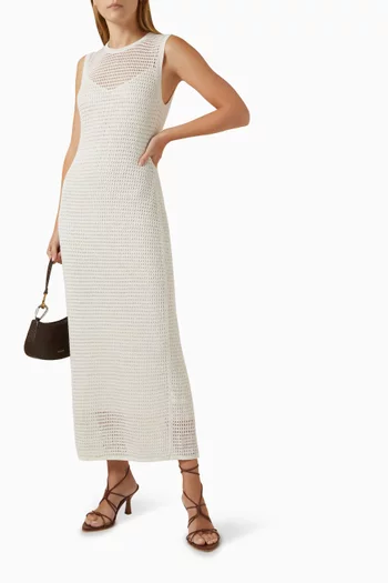 Sleeveless Maxi Dress in Mesh