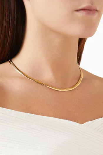Camail Chain Necklace in 18kt Gold Plated Brass
