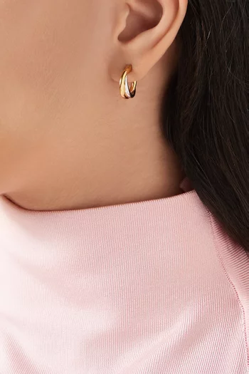 x Lucy Williams Chunky Entwine Mini Hoops in 18kt Recycled Gold Plated Vermeil