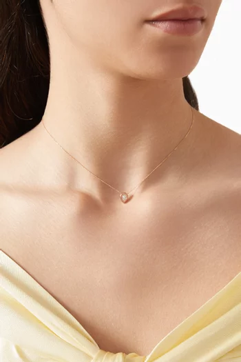 Pear Enamel & Diamond Necklace in 18kt Gold