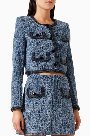 Textured Jacket in Denim