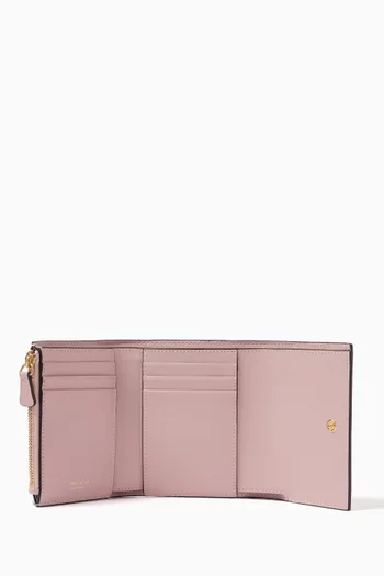 Marinda Tri-fold Wallet in Textured Leather