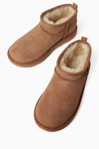 Classic Ultra Mini Boots in Suede