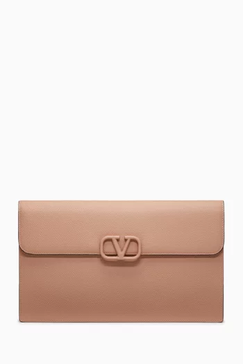 Valentino Garavani Large VSLING Envelope Pouch in Grainy Calfskin