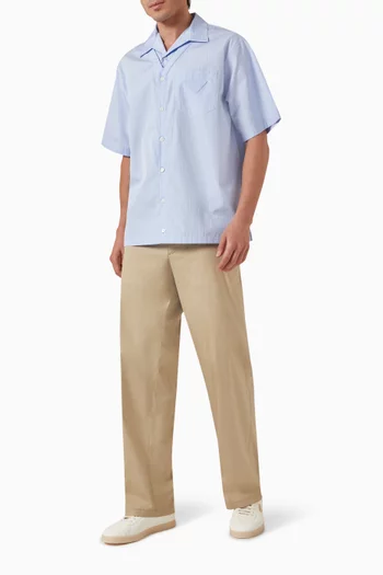 Button-up Shirt in Cotton Poplin