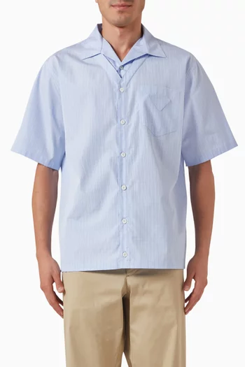 Button-up Shirt in Cotton Poplin