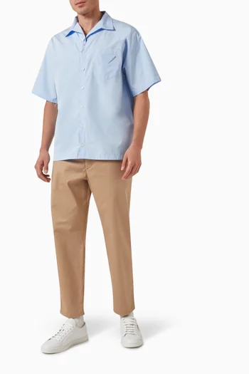Button-up Shirt in Cotton Poplin