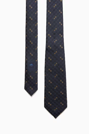GG Tie in Silk Jacquard