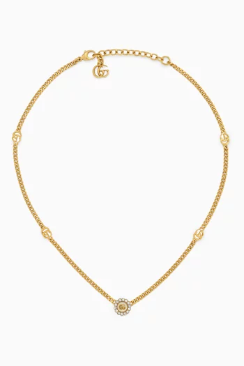 GG Marmont Double G Flower Necklace in Metal