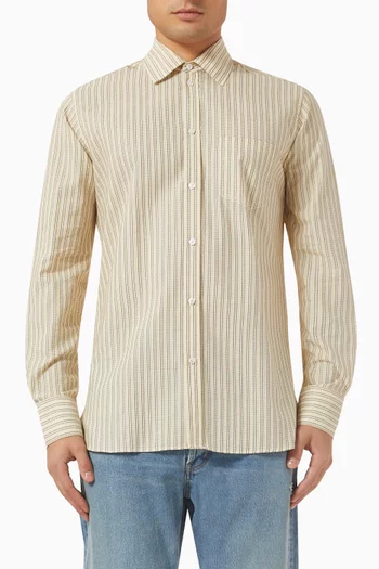 قميص ألفيس مخطط قطن