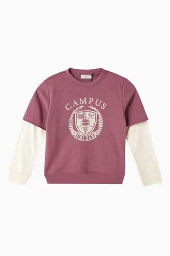 Double Sleeve Crewneck Sweatshirt