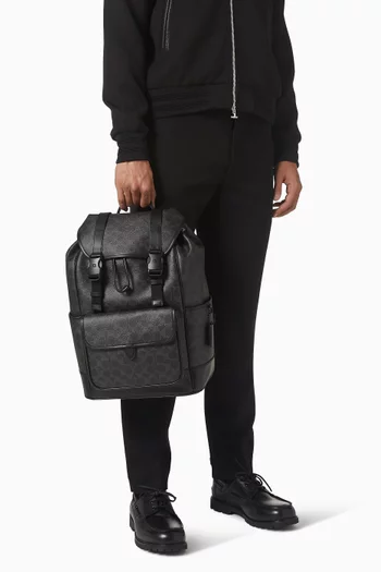 League Flap Backpack in Signature Canvas