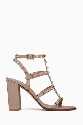 Valentino Garavani Rockstud 90 Sandals in Calfskin Leather