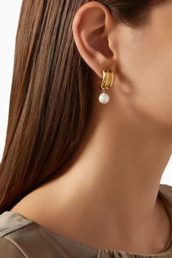 Juliette Pearl Drop Earrings in Sterling Silver
