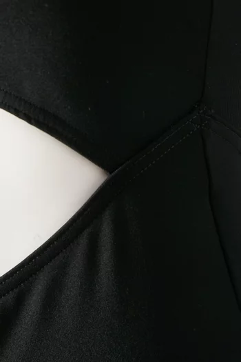 Cutout One-piece Swimsuit in Stretch Jersey