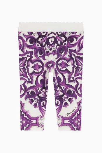 Majolica-print Leggings in Jersey