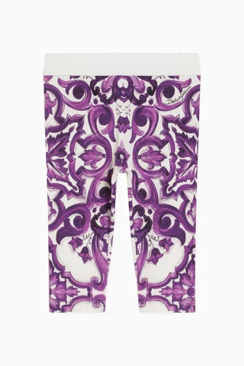 Majolica-print Leggings in Jersey