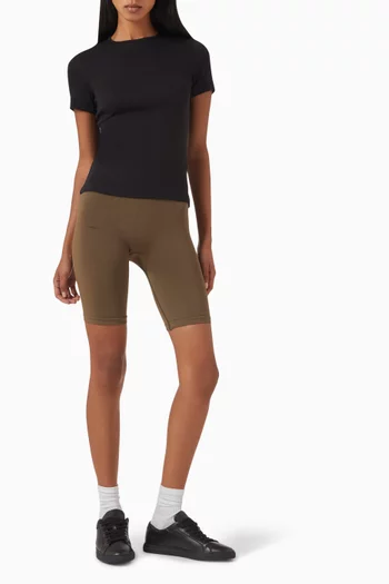 تي شيرت 365 بنسيج مضلع مزيج قطن عضوي