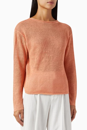 Drop Shoulder Sweater in Linen