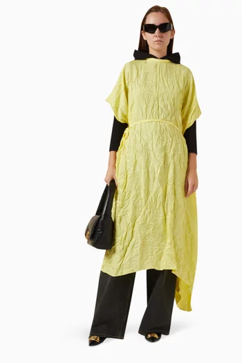 Easy Belted Maxi Dress in Silk Jacquard