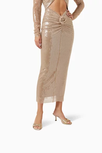 Skye 70 Crystal-embellished Mules in Satin