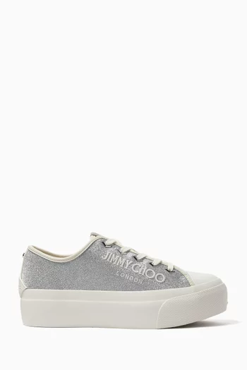 Palma Maxi Sneakers in Metallic Canvas