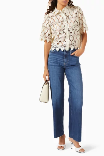 Button-up Top in Lace