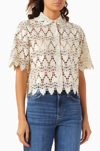 Button-up Top in Lace