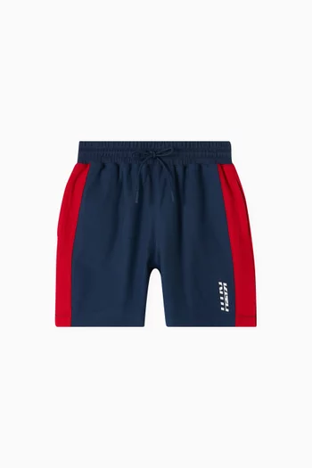Colour-block Graham Shorts in Cotton