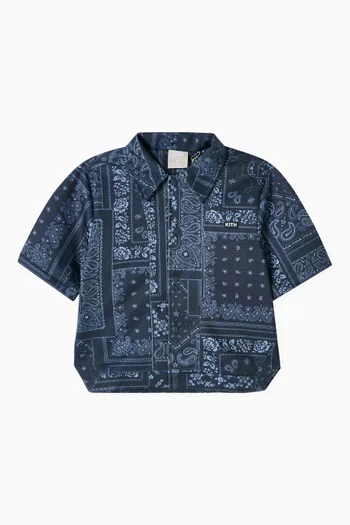 Bandana Woodpoint Shirt in Poly-mesh Blend
