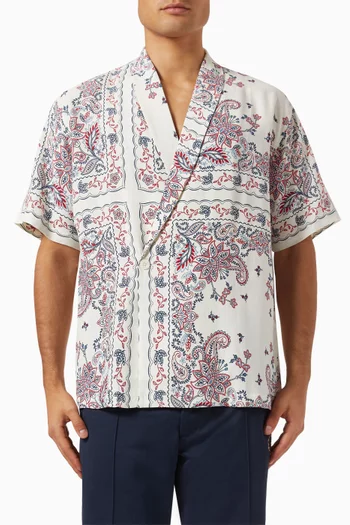 Thompson Crossover Shirt in Silk-blend