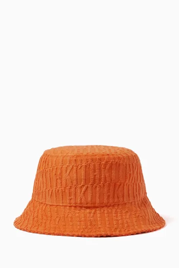 Berra Monogram Camper Bucket Hat in Towel Terry