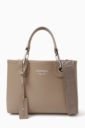 حقيبة يد صغيرة بشعار الماركة جلد صناعي