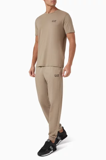 EA7 Logo Sweatpants in Cotton