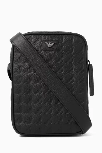 Buy Emporio Armani Black Tech Crossbody Bag in Leather For Men Online Ounass Saudi