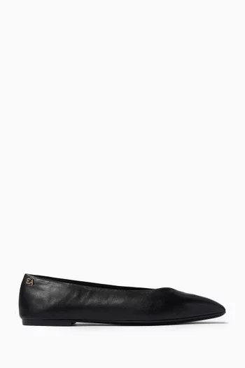 Logo Ballet Flats in Nappa