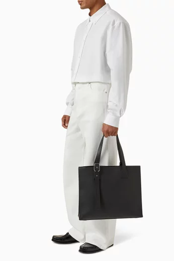 Buckle Horizontal Tote Bag in Calfskin
