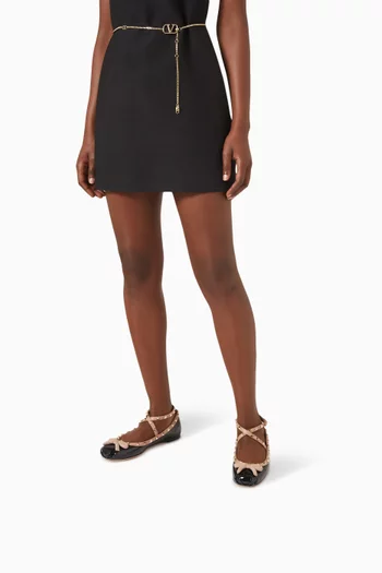 Valentino Garavani Rockstud Ballerina in Patent Leather