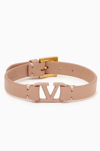 Valentino Garavani VLOGO Signature Bracelet in Supple Leather