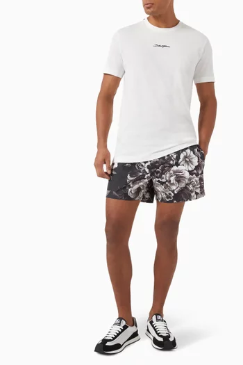 Logo Embroidered T-shirt in Cotton