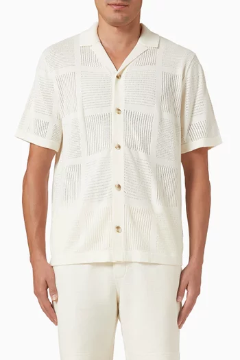 Patchwork Shirt in Pointelle Knit